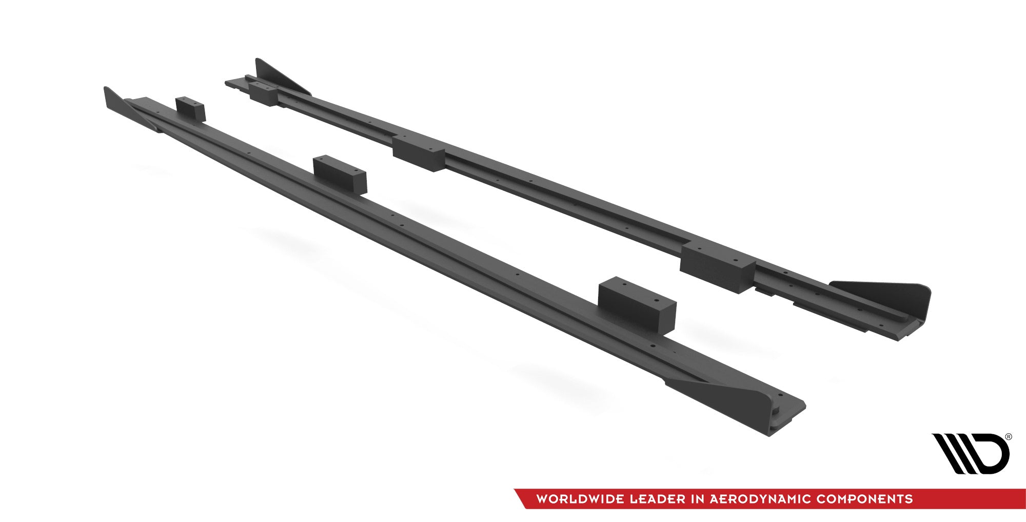 Maxton Design Street Pro Street+ Seitenschweller Leisten + Flaps passend für Audi S3 / A3 S-Line Sportback 8V Facelift schwarz Hochglanz