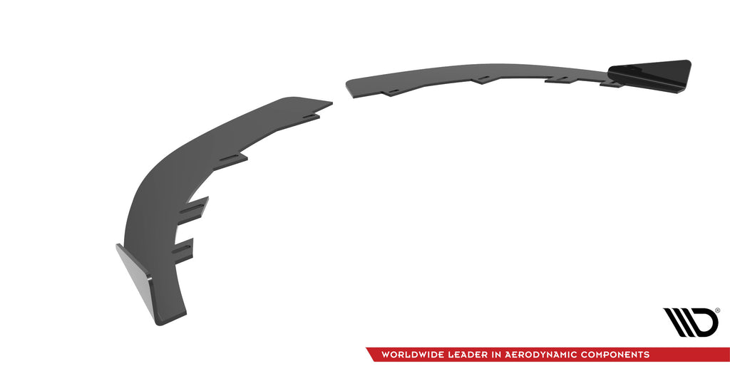 Maxton Design Front Stoßstange Flaps passend für Ford Fiesta ST Mk6 schwarz Hochglanz