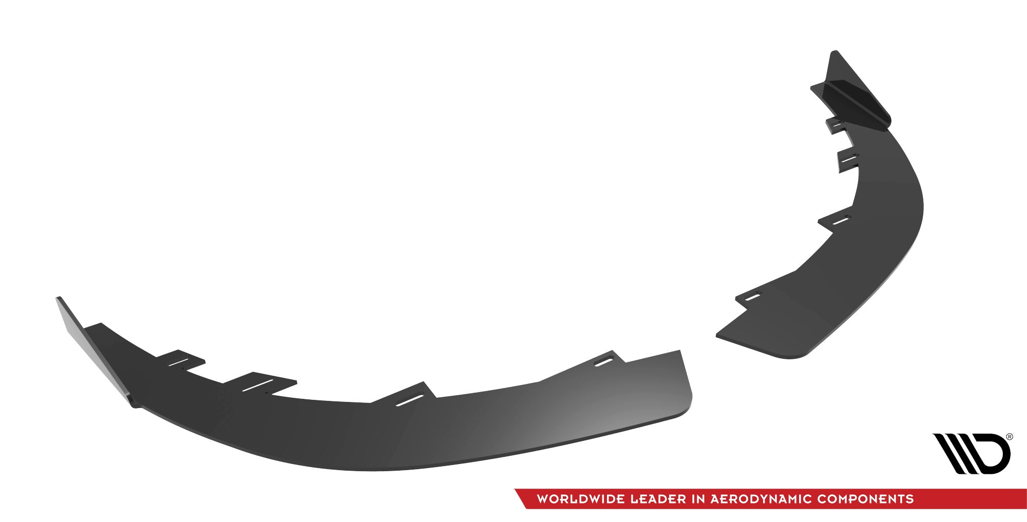 Maxton Design Front Stoßstange Flaps passend für Ford Fiesta ST Mk6 schwarz Hochglanz