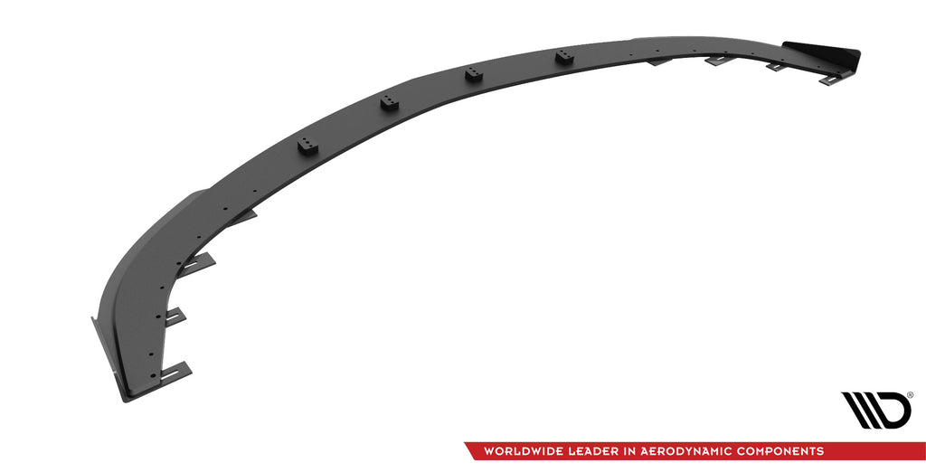 Maxton Design Street Pro Street+ Spoilerlippe Front Ansatz passend für + Flaps passend für V.1 + Flaps Mazda 3 MPS Mk1 schwarz Hochglanz