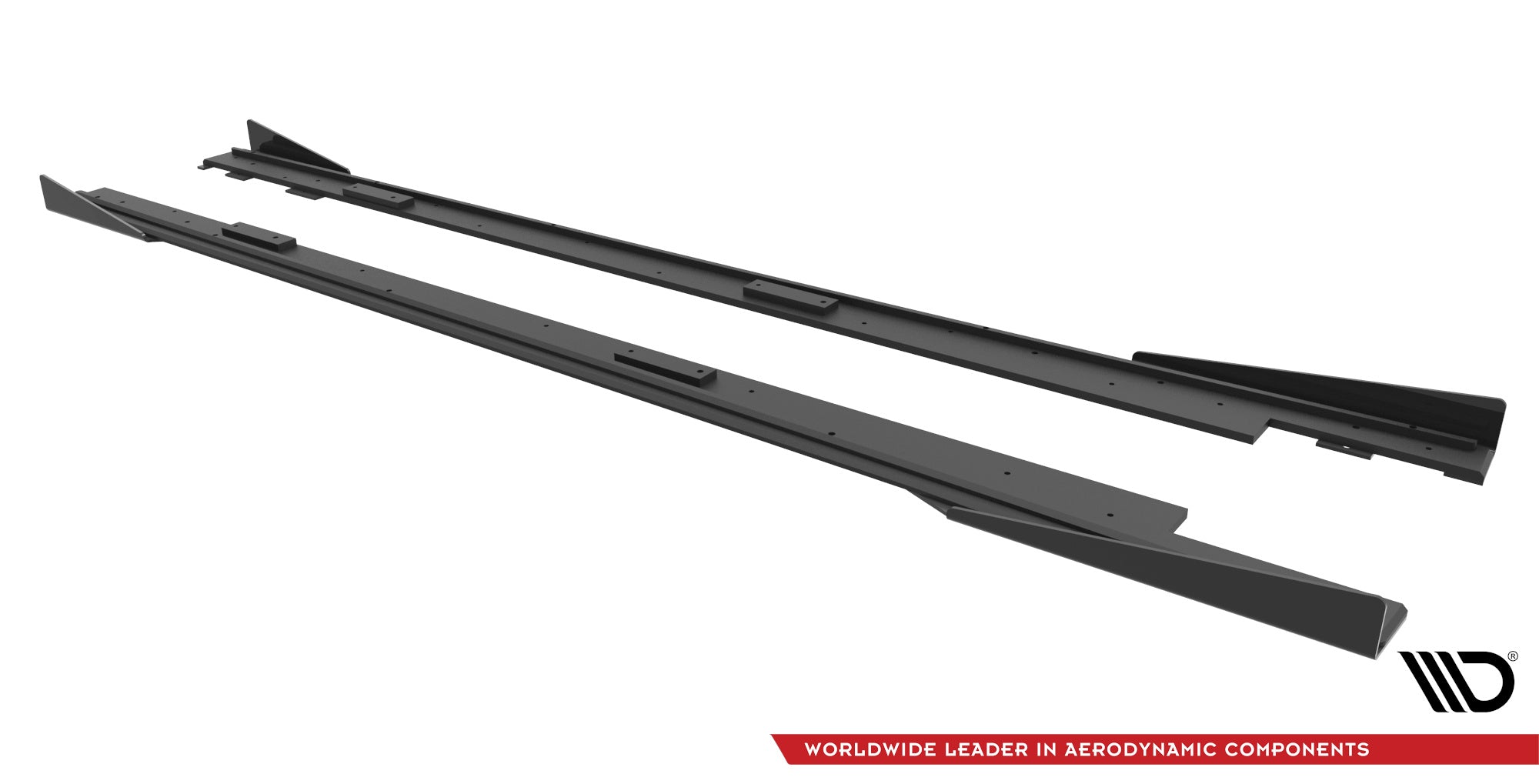 Maxton Design Street Pro Street+ Seitenschweller Leisten + Flaps passend für Mazda 3 MPS Mk1 schwarz Hochglanz