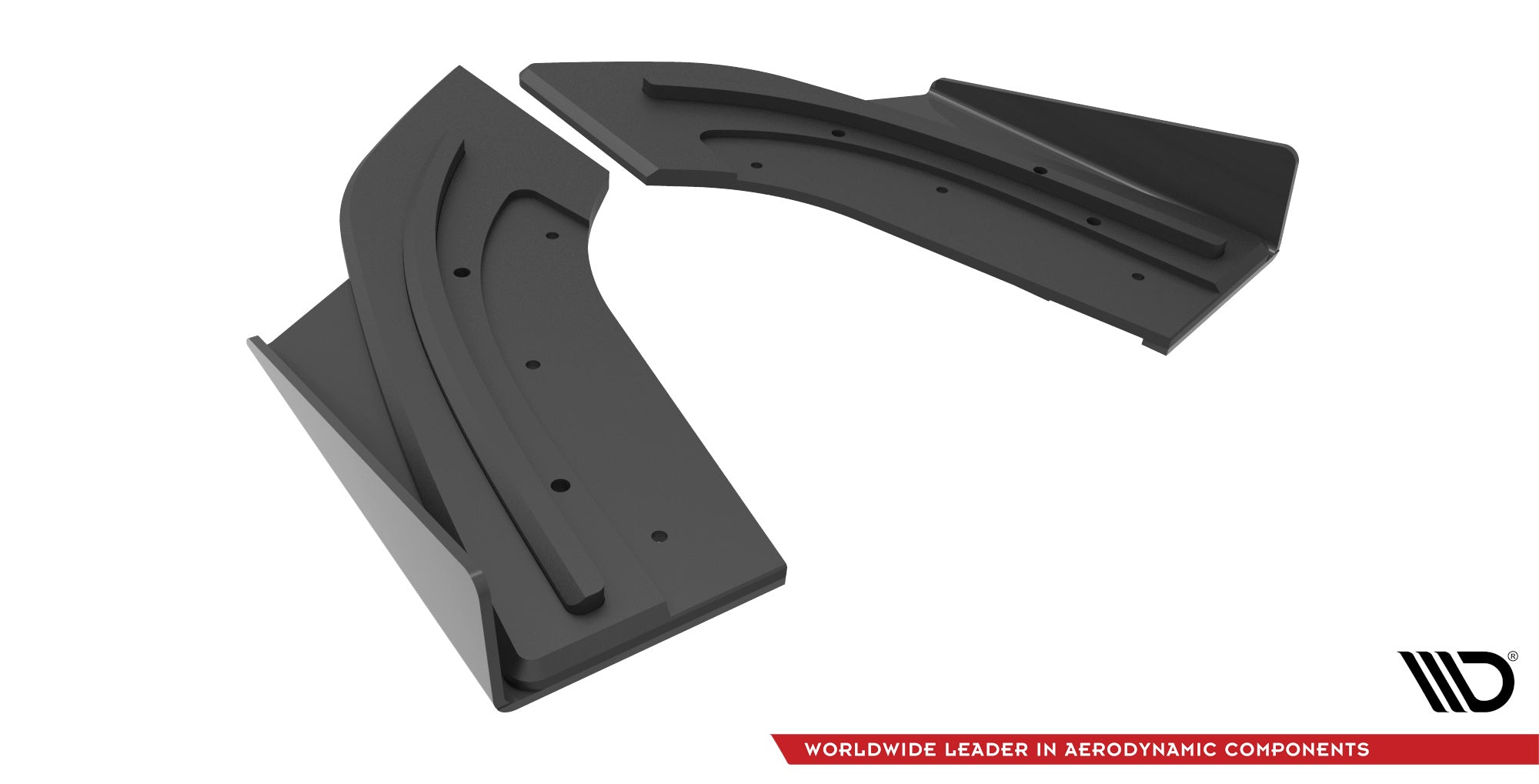 Maxton Design Street Pro Heck Ansatz Flaps Diffusor + Flaps passend für Mazda 3 MPS Mk1 US-Spec Version schwarz Hochglanz