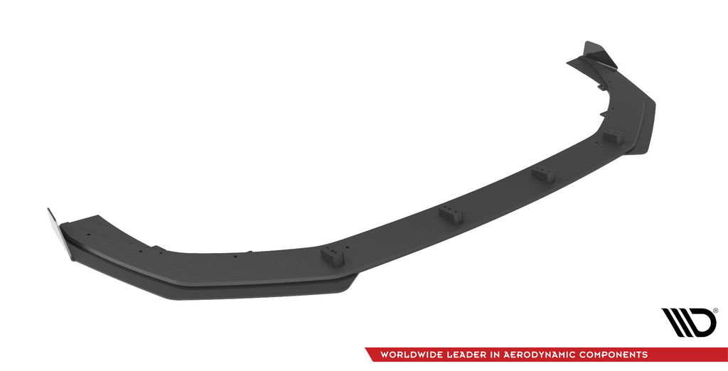 Maxton Design Street Pro Street+ Spoilerlippe Front Ansatz passend für + Flaps passend für V.1 + Flaps Audi RS3 8Y schwarz Hochglanz