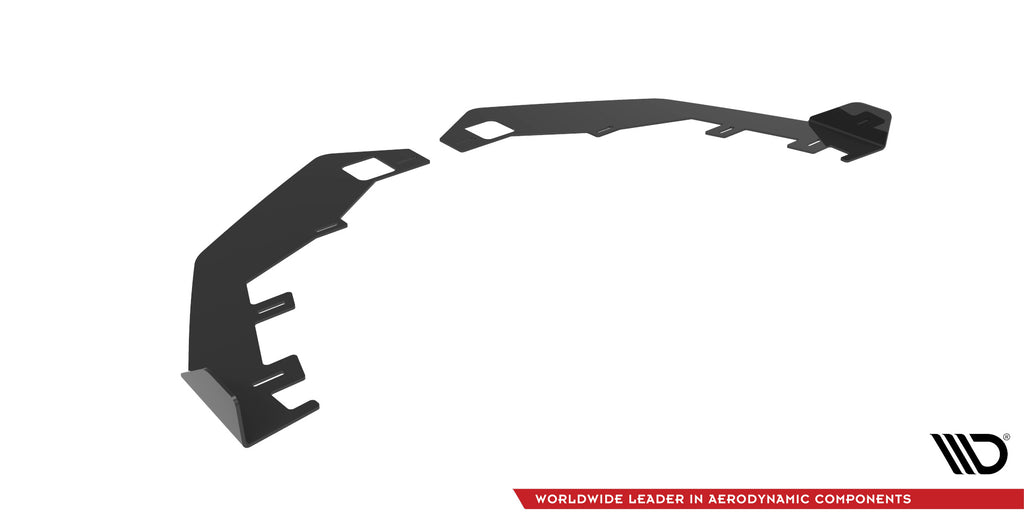 Maxton Design Front Stoßstange Flaps passend für Audi RS3 8Y schwarz Hochglanz