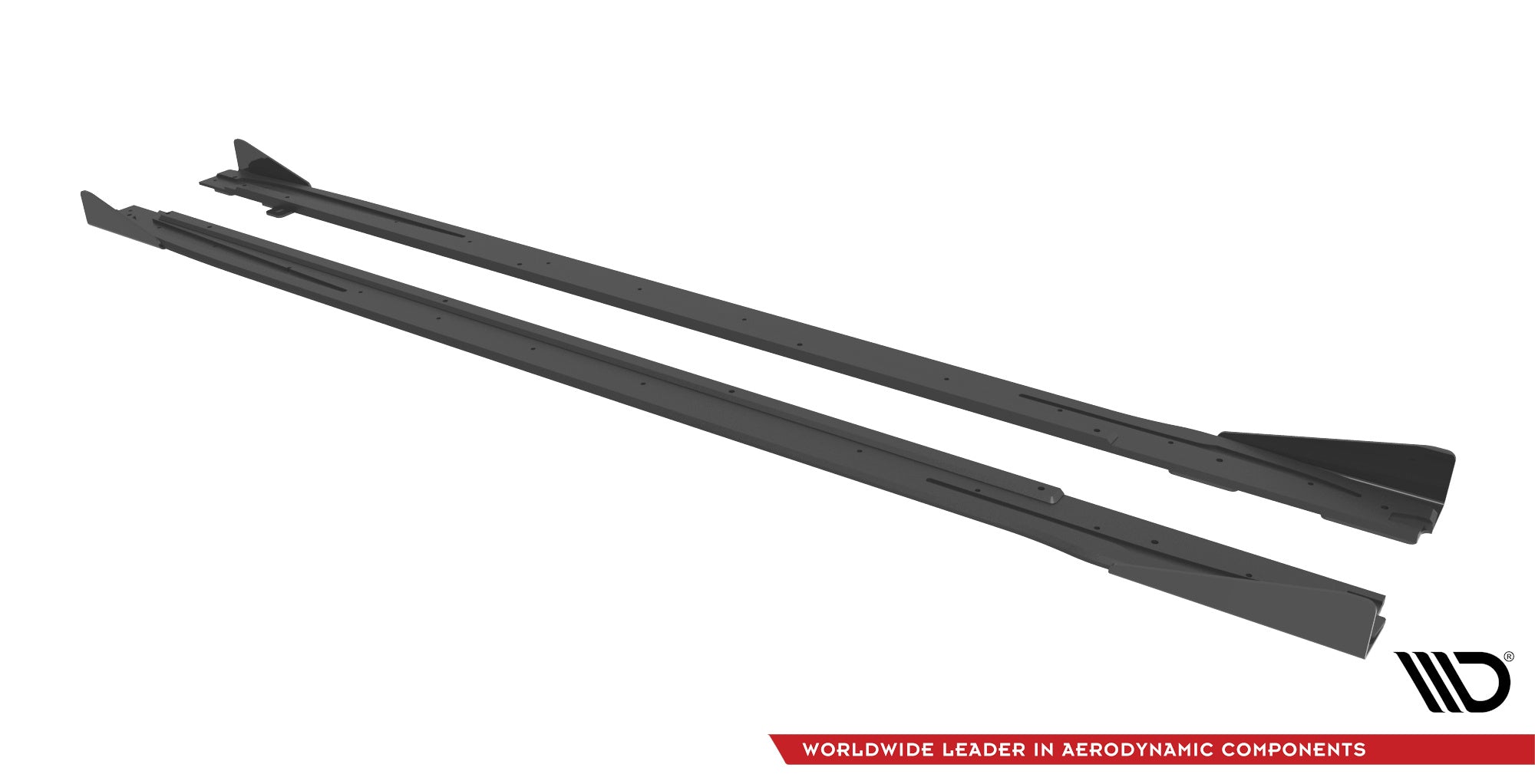 Maxton Design Street Pro Street+ Seitenschweller Leisten + Flaps passend für V.1 Audi S3 / A3 S-Line 8Y / 8Y Facelift schwarz Hochglanz