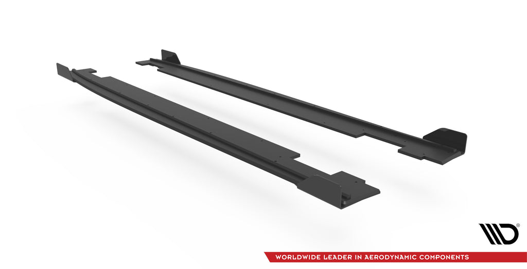 Maxton Design Street Pro Street+ Seitenschweller Leisten + Flaps passend für Hyundai I20 N Mk3 schwarz Hochglanz