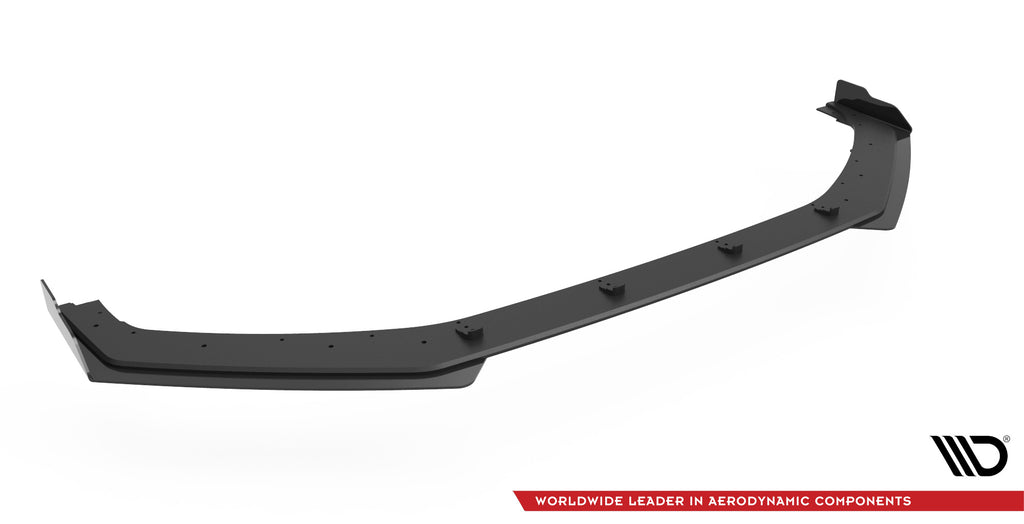 Maxton Design Street Pro Street+ Spoilerlippe Front Ansatz passend für + Flaps passend für V.1 + Flaps Hyundai I20 N Mk3 schwarz Hochglanz