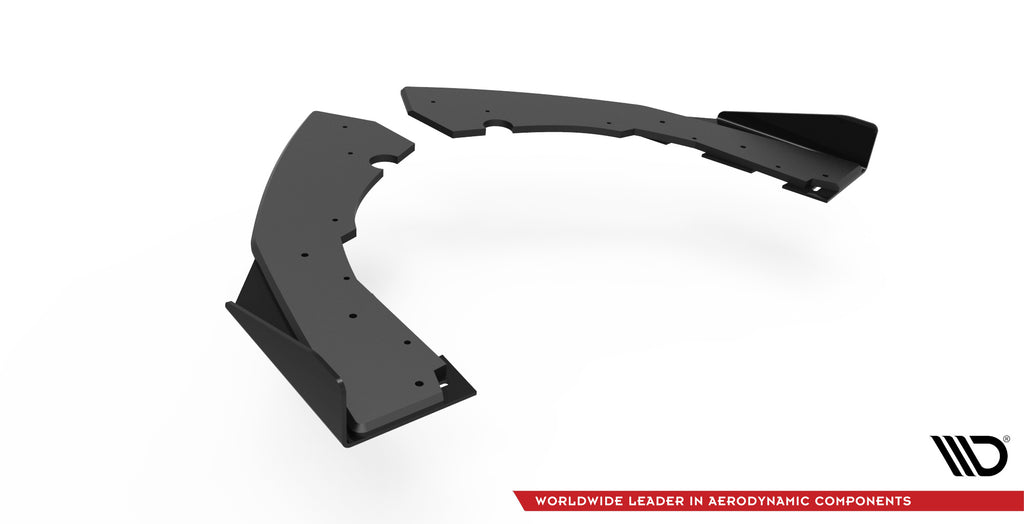 Maxton Design Street Pro Heck Ansatz Flaps Diffusor + Flaps passend für BMW M2 F87 schwarz Hochglanz