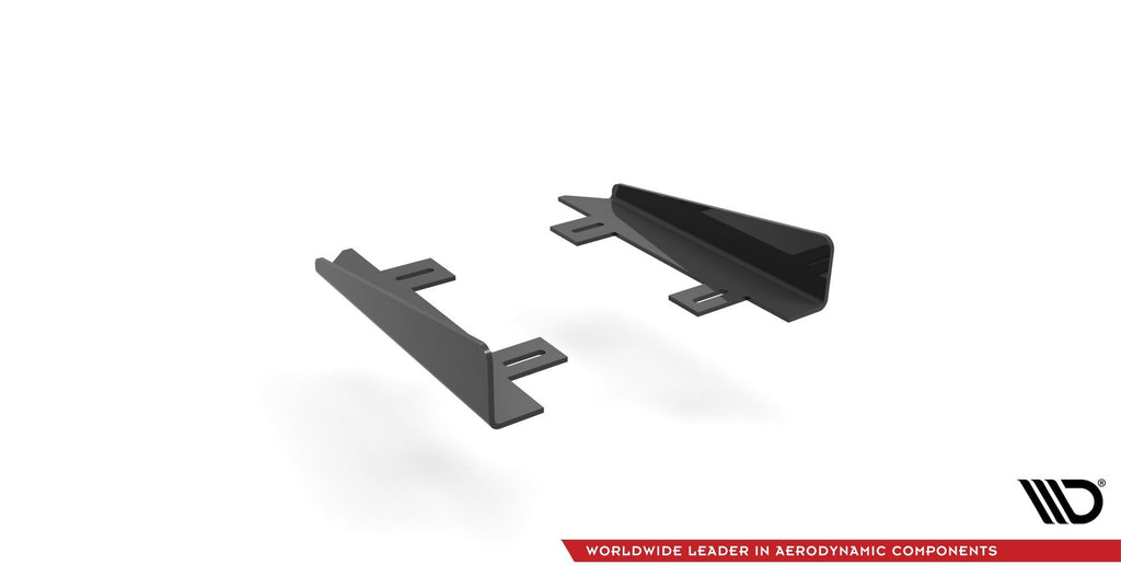 Maxton Design Seitenschweller Flaps passend für BMW 4er M-Paket / M440i G22 / G23 / G22 Facelift / G23 Facelift schwarz Hochglanz