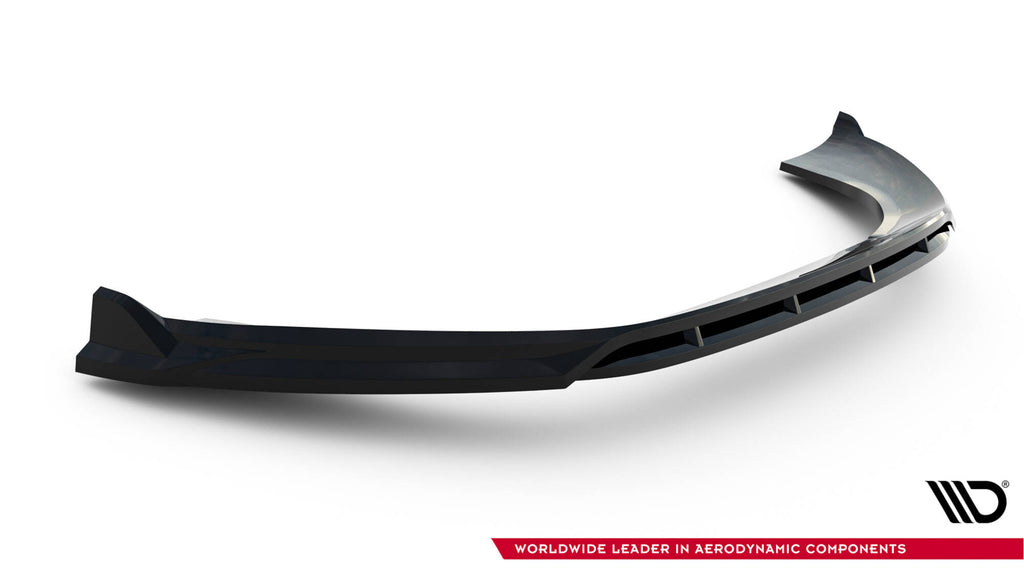 Maxton Design Street+ Spoilerlippe Front Ansatz passend für Porsche Macan GTS Mk1 Facelift 2 schwarz Hochglanz
