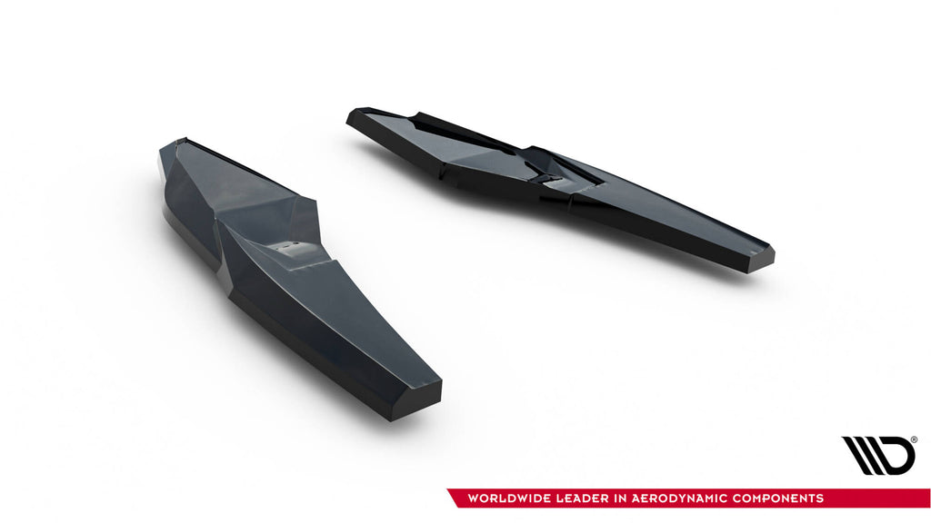 Maxton Design Heck Ansatz Flaps Diffusor V.3 passend für Audi S3 Limousine 8Y Facelift schwarz Hochglanz