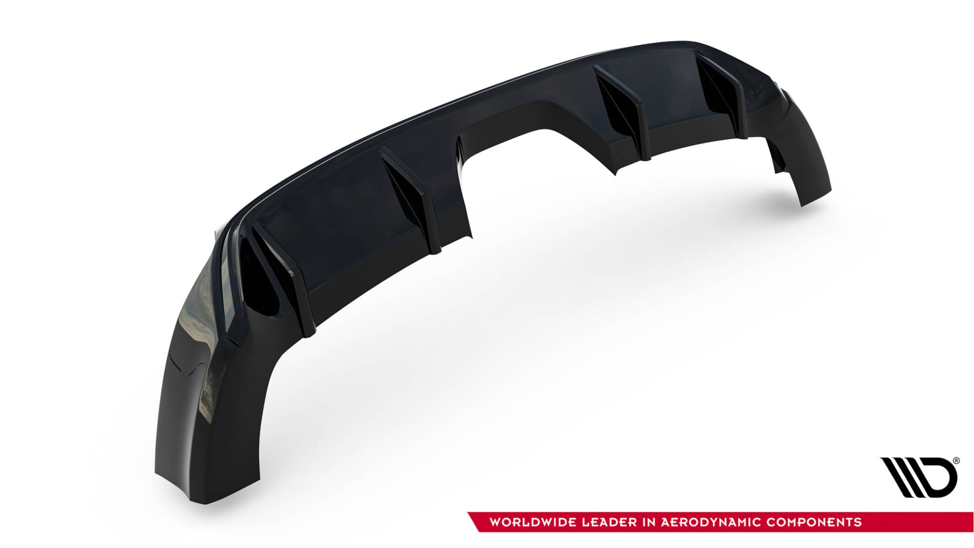Maxton Design Diffusor Heck Ansatz passend für Ford Focus ST Mk3 Facelift (RS-Look) schwarz Hochglanz