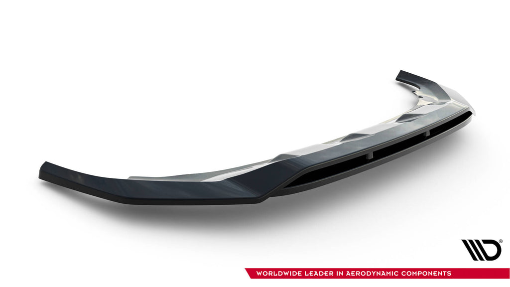 Maxton Design Street+ Spoilerlippe Front Ansatz V.1 passend für Audi SQ7 /Q7 S-Line Mk2 (4M) Facelift schwarz Hochglanz