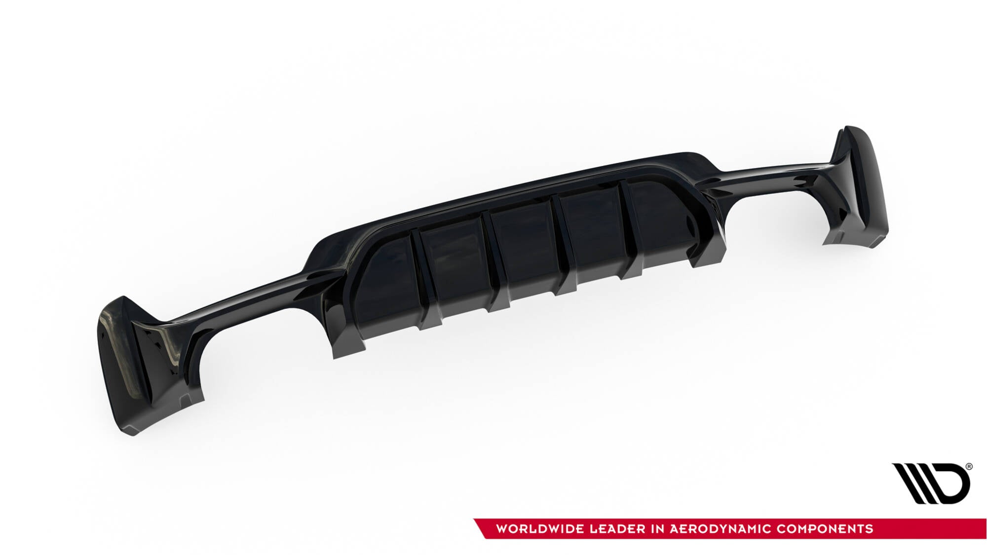 Maxton Design Diffusor Heck Ansatz passend für BMW 4er Coupe / Gran Coupe / Cabrio M-Paket F32 / F36 / F33 (Doppelauspuff li. re.)