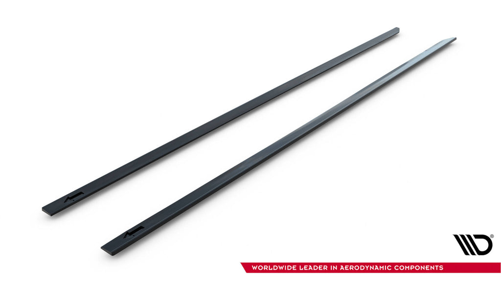 Maxton Design Street+ Seitenschweller Leisten V.2 passend für VW Golf R / R-Line Mk7 Facelift schwarz Hochglanz