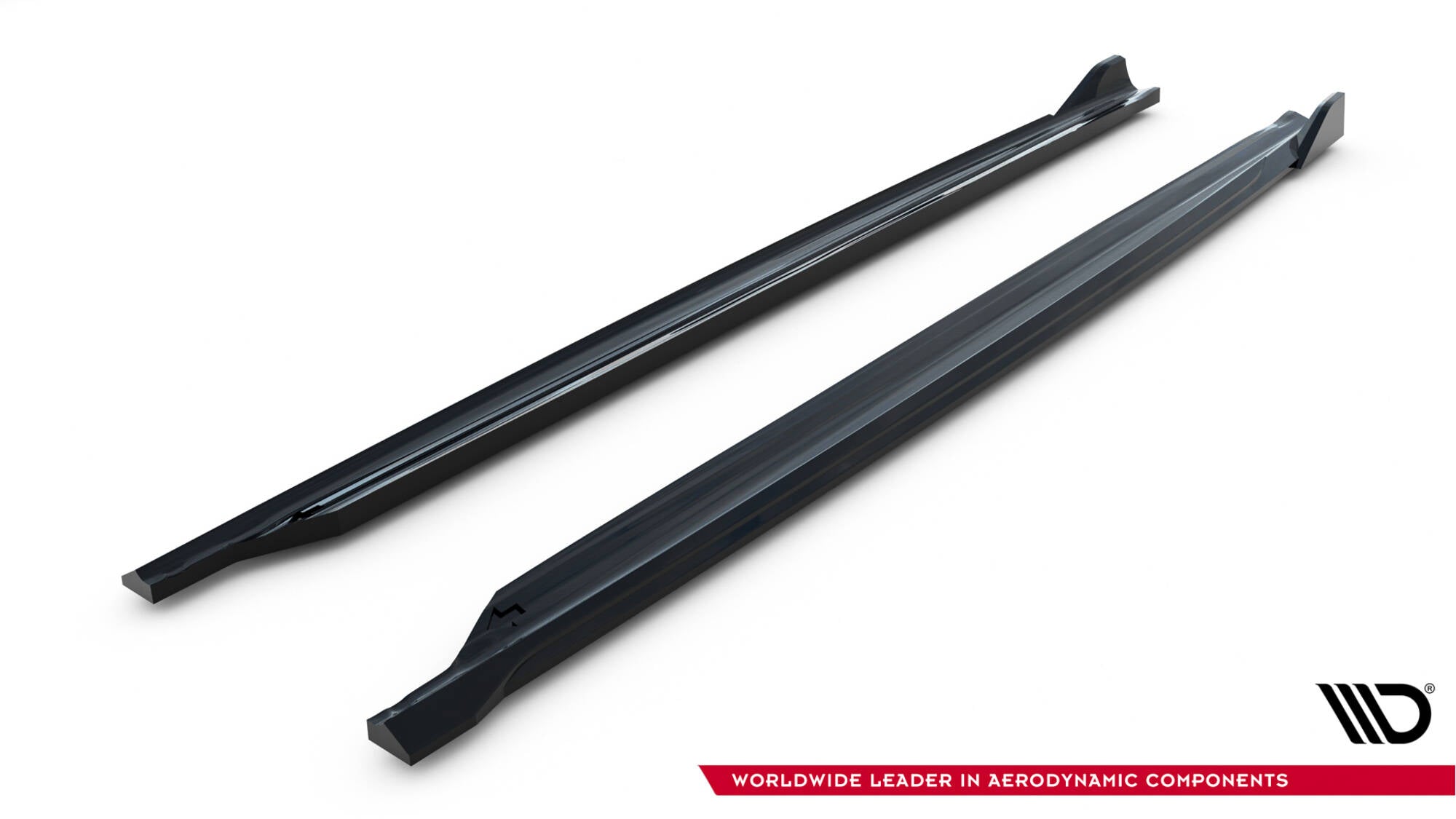 Maxton Design Street+ Seitenschweller Leisten passend für V.4 Skoda Octavia RS Liftback / Combi Mk4 schwarz Hochglanz