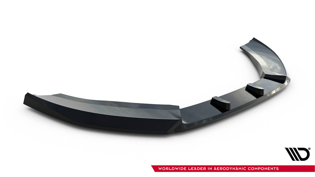 Maxton Design Street+ Spoilerlippe Front Ansatz V.3 passend für Audi A6 S-line / S6 C7 schwarz Hochglanz