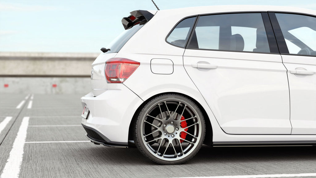 Maxton Design Street+ Mittlerer Diffusor RACE passend für VW Polo GTI Mk6 schwarz Hochglanz