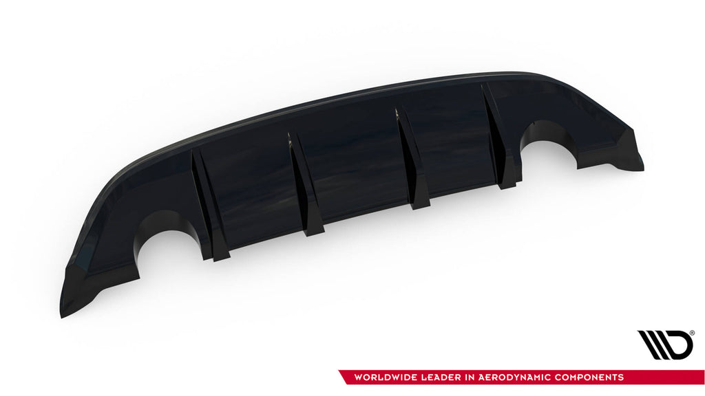 Maxton Design Diffusor Heck Ansatz passend für Ford Focus ST Mk2 FL schwarz Hochglanz