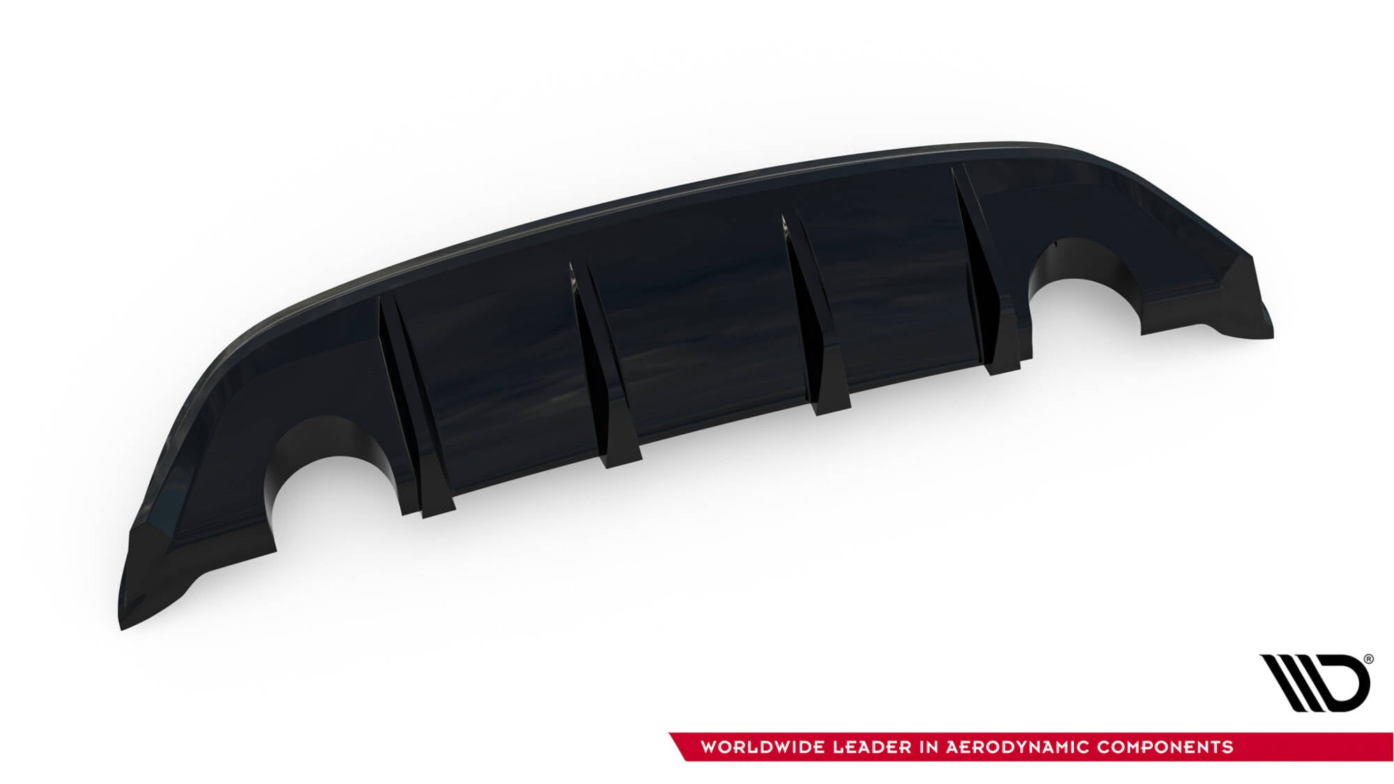 Maxton Design Diffusor Heck Ansatz passend für Ford Focus ST Mk2 FL schwarz Hochglanz