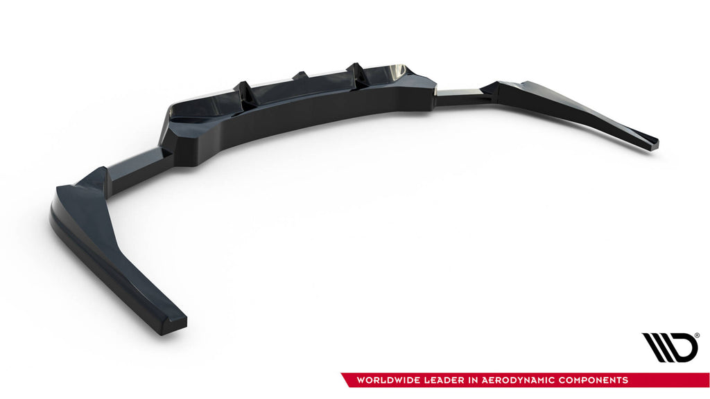 Maxton Design Street+ Mittlerer Diffusor RACE V.2 passend für BMW X4 M-Paket G02 Facelift schwarz Hochglanz