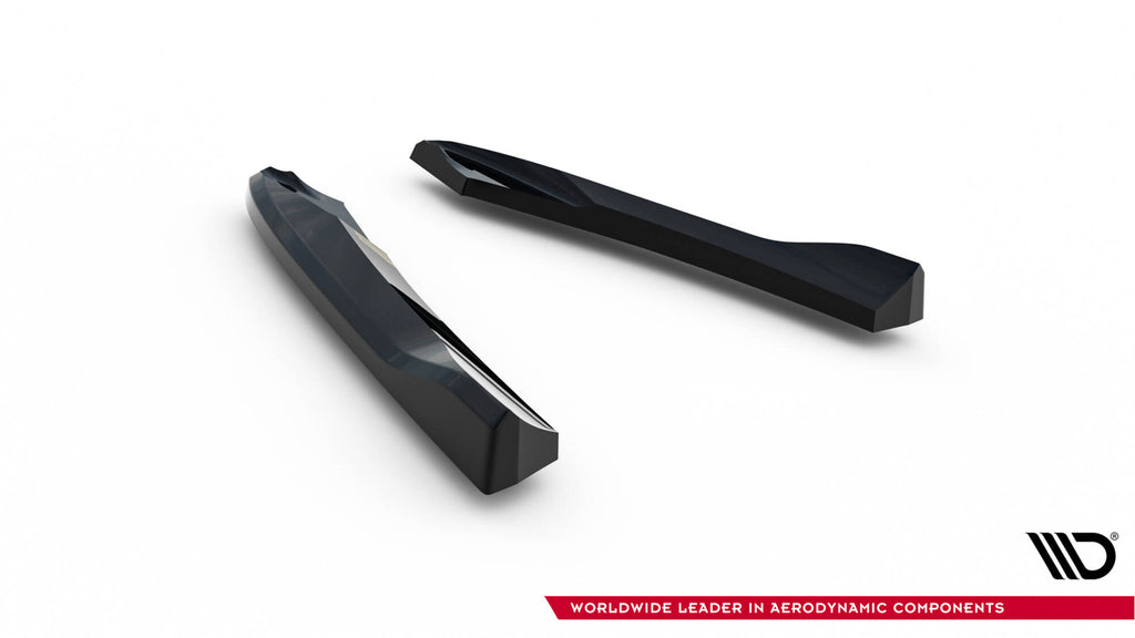 Maxton Design Heck Ansatz Flaps Diffusor passend für Audi S5 / A5 S-Line Sportback 8T schwarz Hochglanz