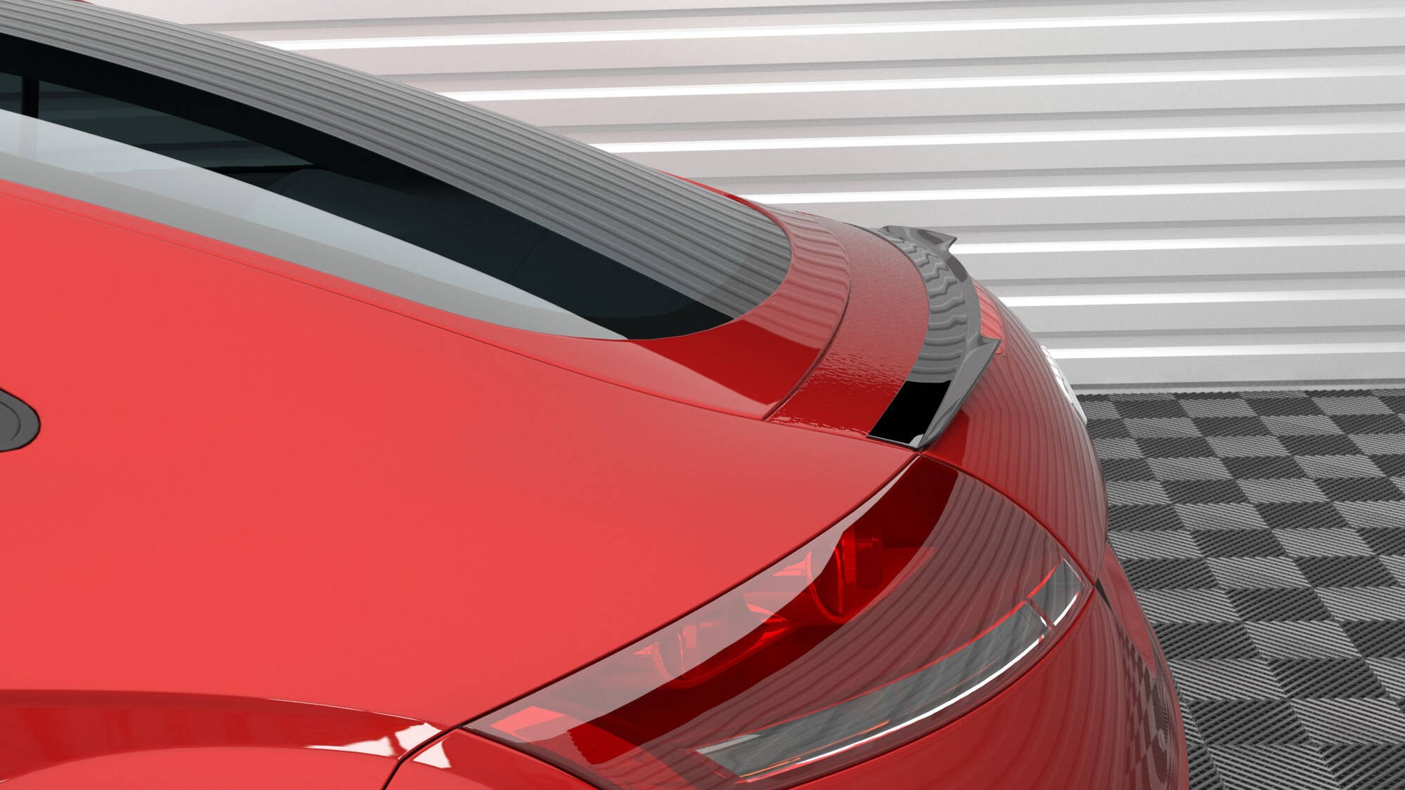 Maxton Design Spoiler CAP passend für Audi TT 8J schwarz Hochglanz