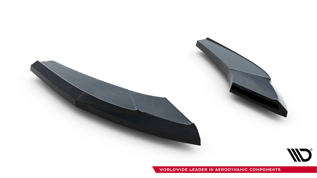Maxton Design Heck Ansatz Flaps Diffusor V.1 passend für Audi S3 Limousine 8Y Facelift schwarz Hochglanz