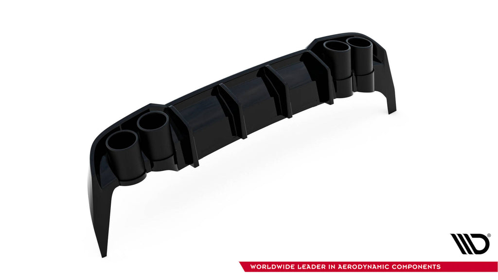 Maxton Design Diffusor Heck Ansatz + Endrohre passend für Seat Leon ST FR Mk4