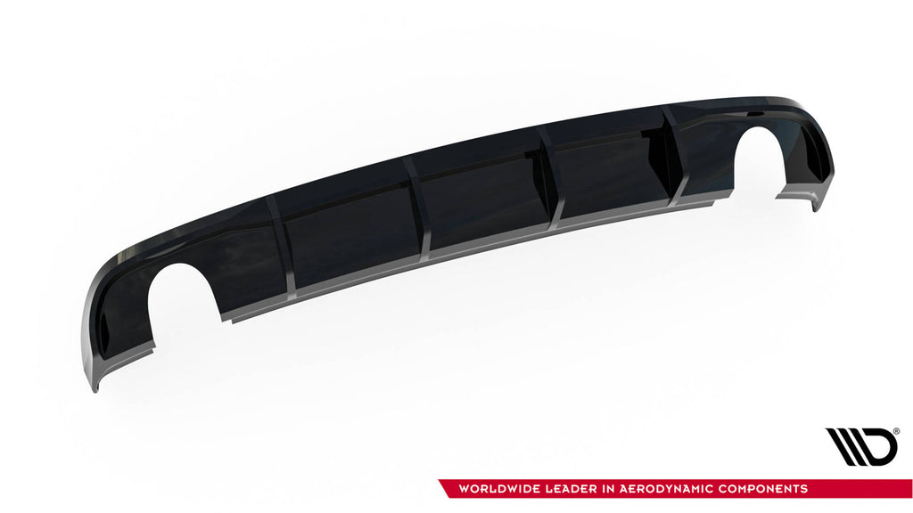 Maxton Design Diffusor Heck Ansatz passend für Audi A3 Limousine 8V Facelift (Einzelauspuff li. re.)