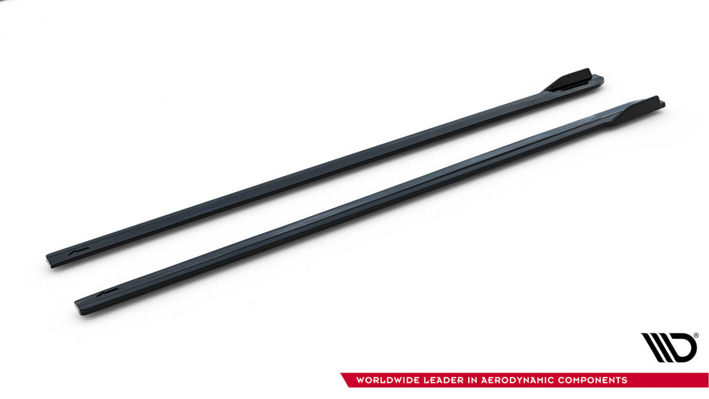 Maxton Design Street+ Seitenschweller Leisten passend für V.1 passend für VW Golf R / R-Line Mk7 Facelift schwarz Hochglanz