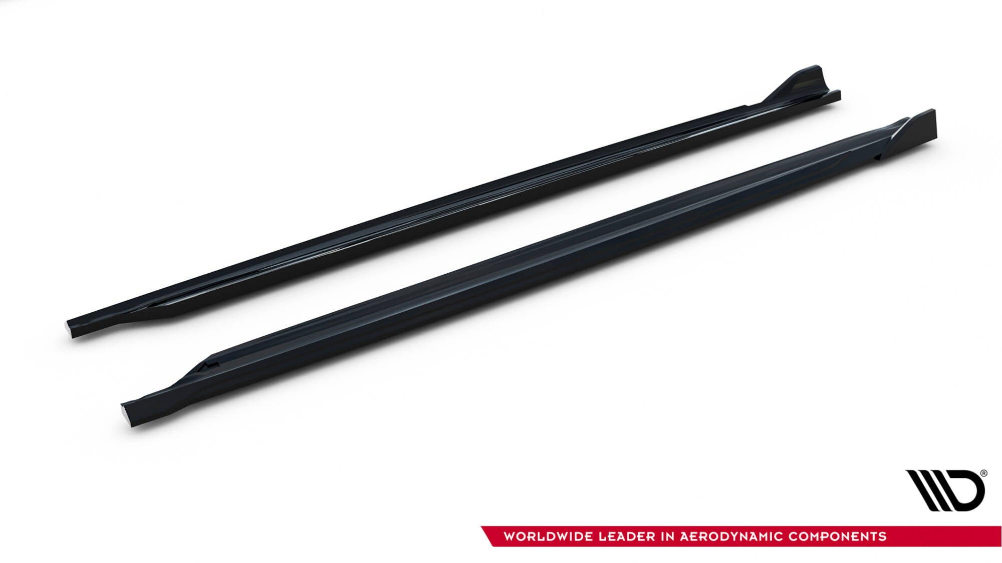 Maxton Design Street+ Seitenschweller Leisten passend für V.4 Skoda Octavia RS Liftback / Combi Mk4 schwarz Hochglanz