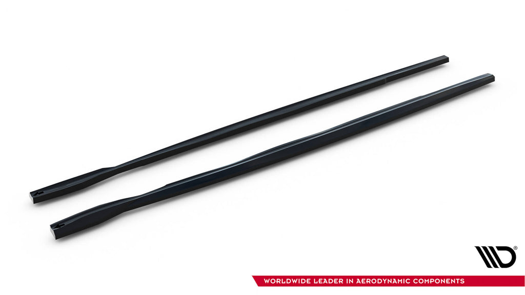 Maxton Design Street+ Seitenschweller Leisten passend für BMW 1er M Coupe E82 schwarz Hochglanz