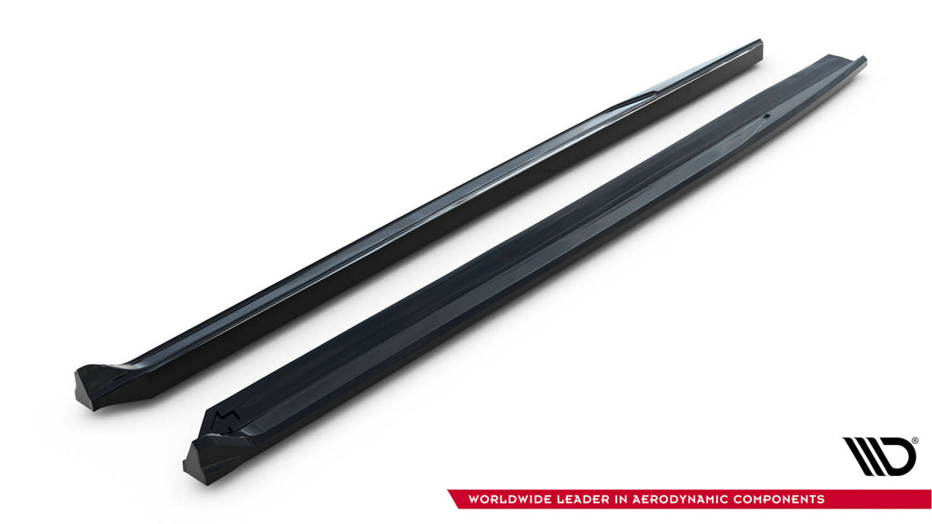 Maxton Design Street+ Seitenschweller Leisten passend für Peugeot 308 GT Hatchback Mk3 schwarz Hochglanz
