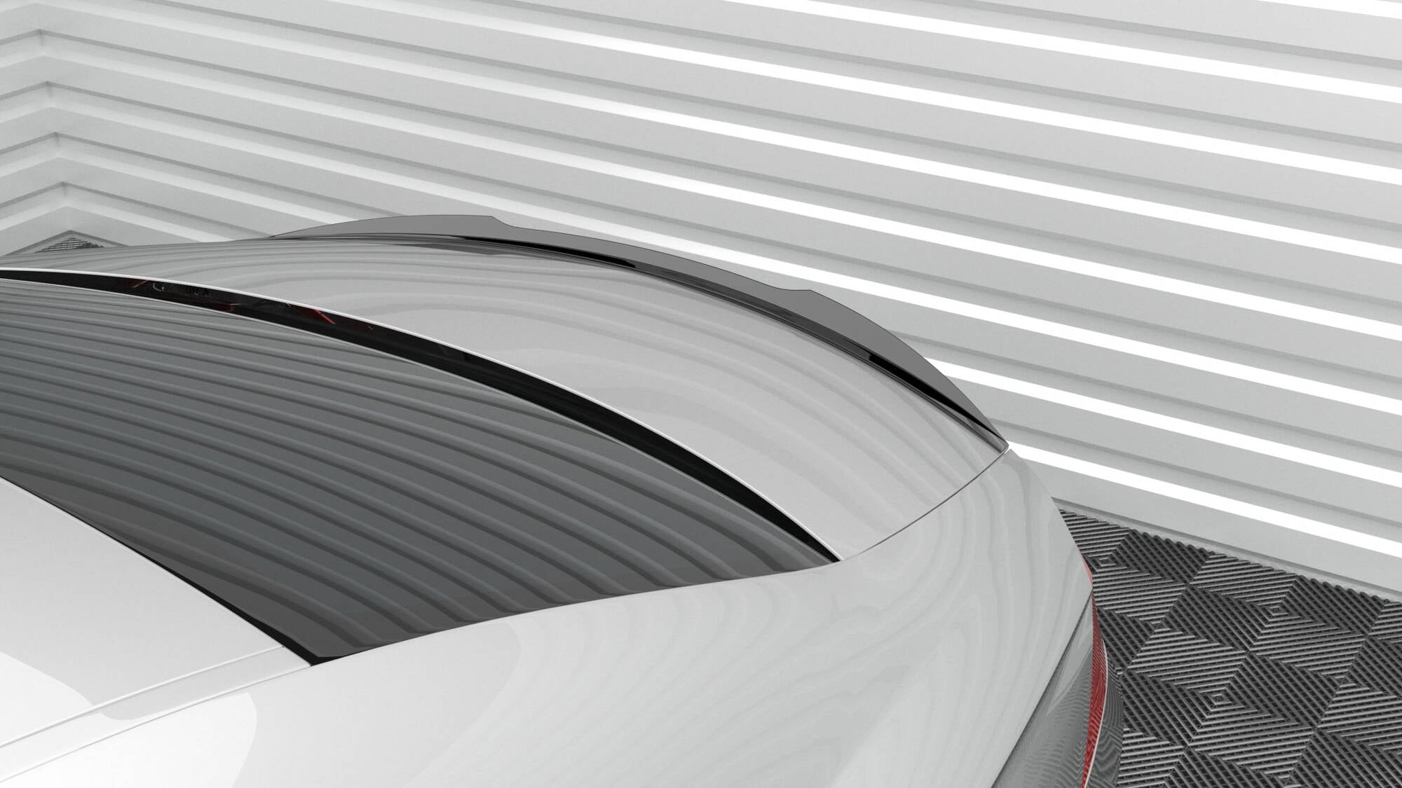 Maxton Design Spoiler CAP passend für Mercedes-Benz CLS C219 schwarz Hochglanz