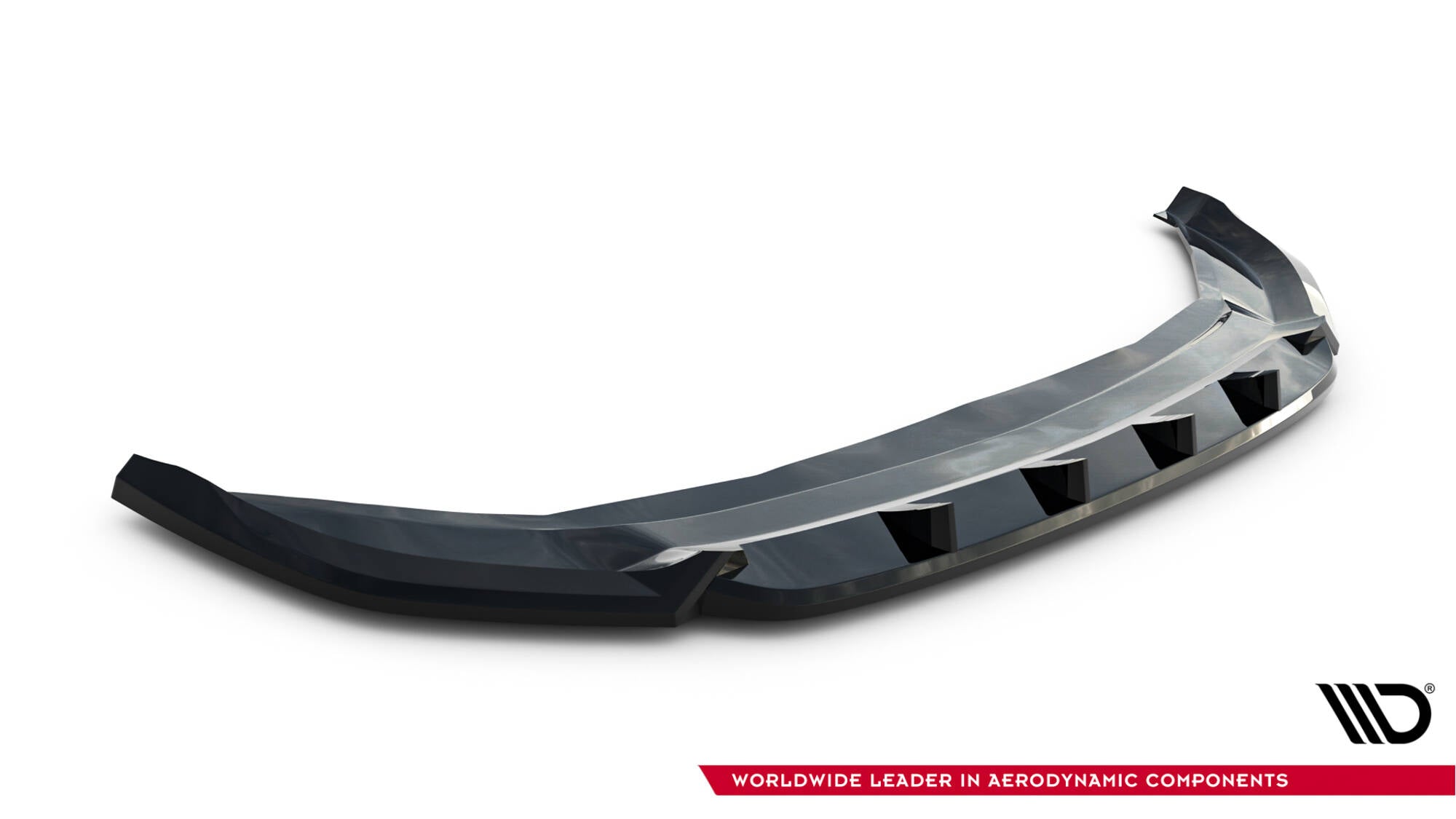 Maxton Design Street+ Spoilerlippe Front Ansatz passend für VW T-Roc R Mk1 schwarz Hochglanz
