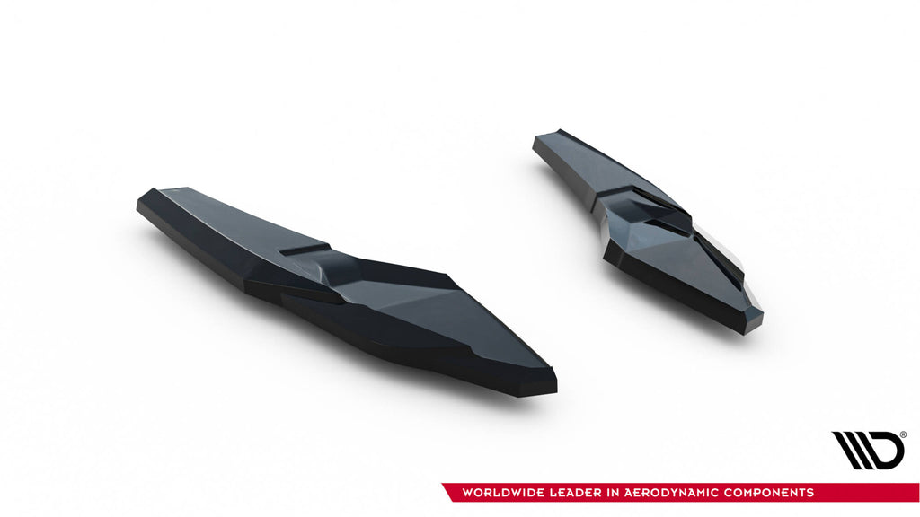 Maxton Design Heck Ansatz Flaps Diffusor V.3 passend für Audi S3 Limousine 8Y Facelift schwarz Hochglanz