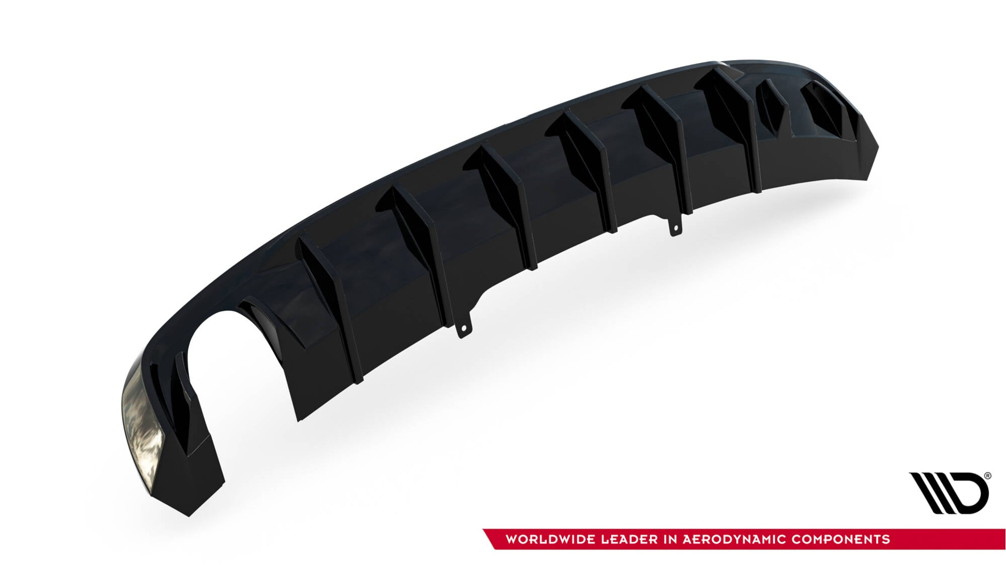 Maxton Design Diffusor Heck Ansatz passend für Audi A4 S-line B9 (Ausführung mit einseitigem Doppelauspuffendrohr)