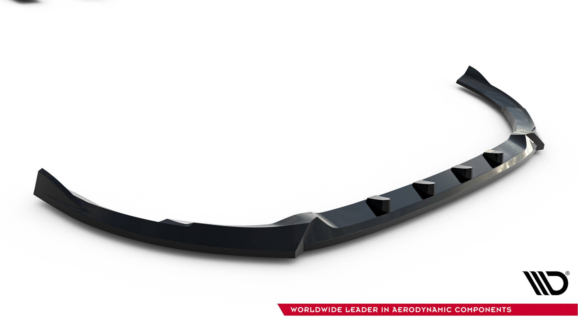 Maxton Design Street+ Spoilerlippe Front Ansatz passend für V.1 Ford Transit Custom / Tourneo Custom Mk2 schwarz Hochglanz