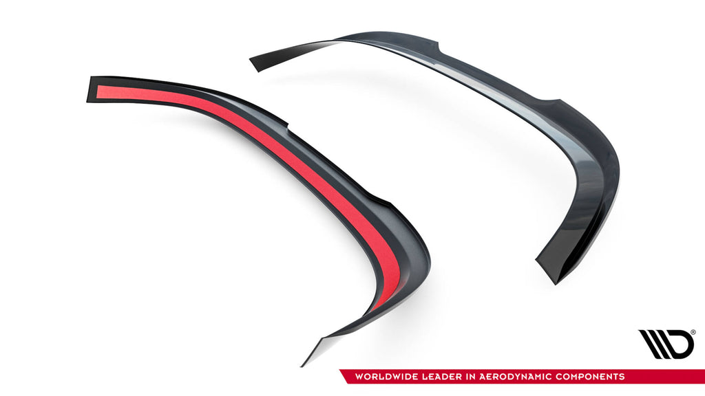 Maxton Design Spoiler CAP V.2 passend für VW Golf R-Performance Hatchback Mk8 Facelift schwarz Hochglanz