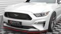 Maxton Design Street+ Spoilerlippe Front Ansatz V.2 passend für Ford Mustang Mk6 Facelift schwarz Hochglanz
