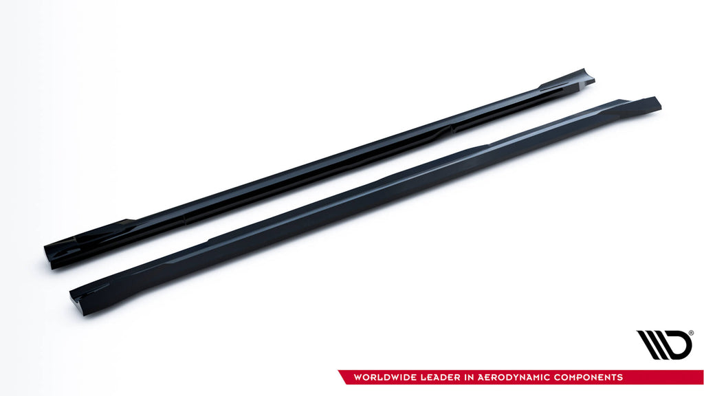 Maxton Design Street+ Seitenschweller Leisten passend für BMW X4M F98 Facelift schwarz Hochglanz