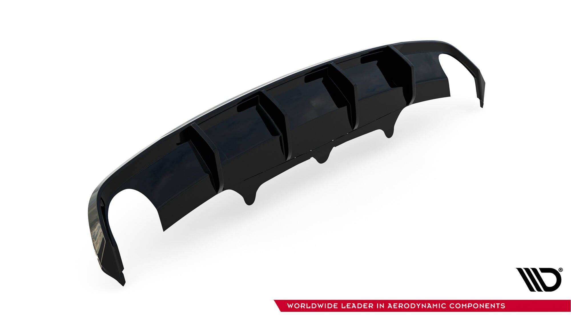 Maxton Design Diffusor Heck Ansatz passend für Audi A6 S-line Avant C7 schwarz Hochglanz