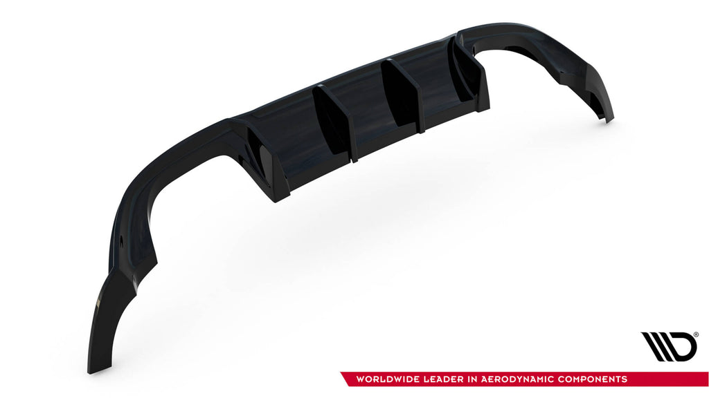 Maxton Design Diffusor Heck Ansatz V.3 passend für VW Golf R Mk7 Facelift schwarz Hochglanz