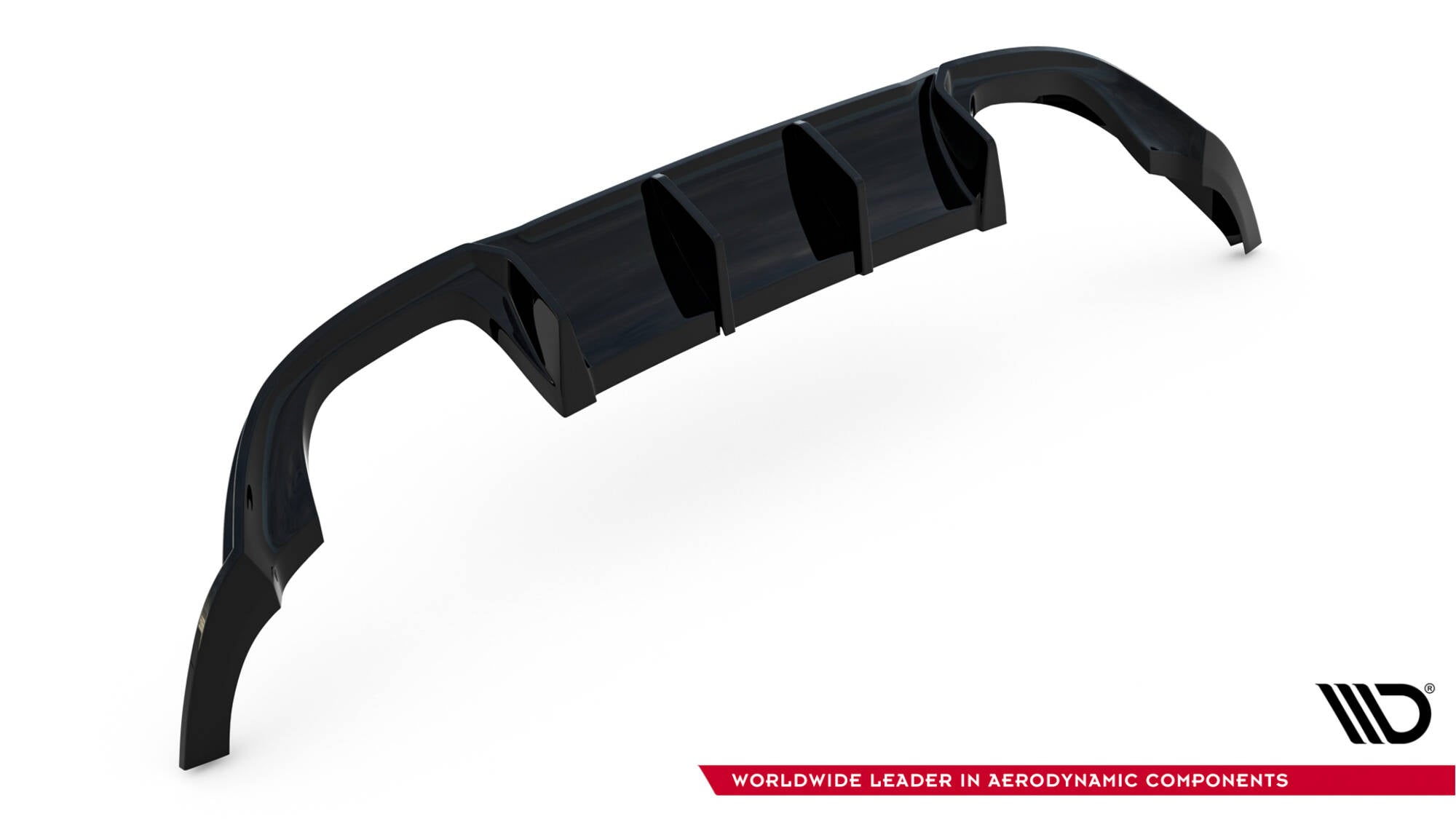 Maxton Design Diffusor Heck Ansatz V.3 passend für VW Golf R Mk7 Facelift schwarz Hochglanz
