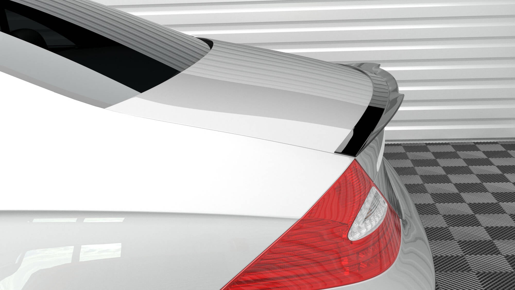 Maxton Design Spoiler CAP passend für Mercedes-Benz CLS C219 schwarz Hochglanz