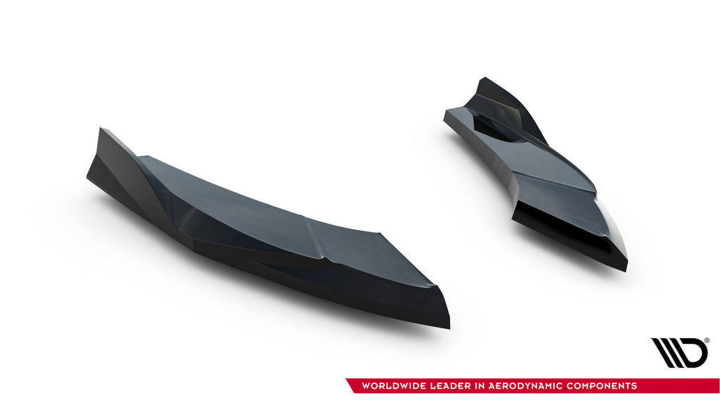 Maxton Design Heck Ansatz Flaps Diffusor V.2 passend für Audi S3 Limousine 8Y Facelift schwarz Hochglanz