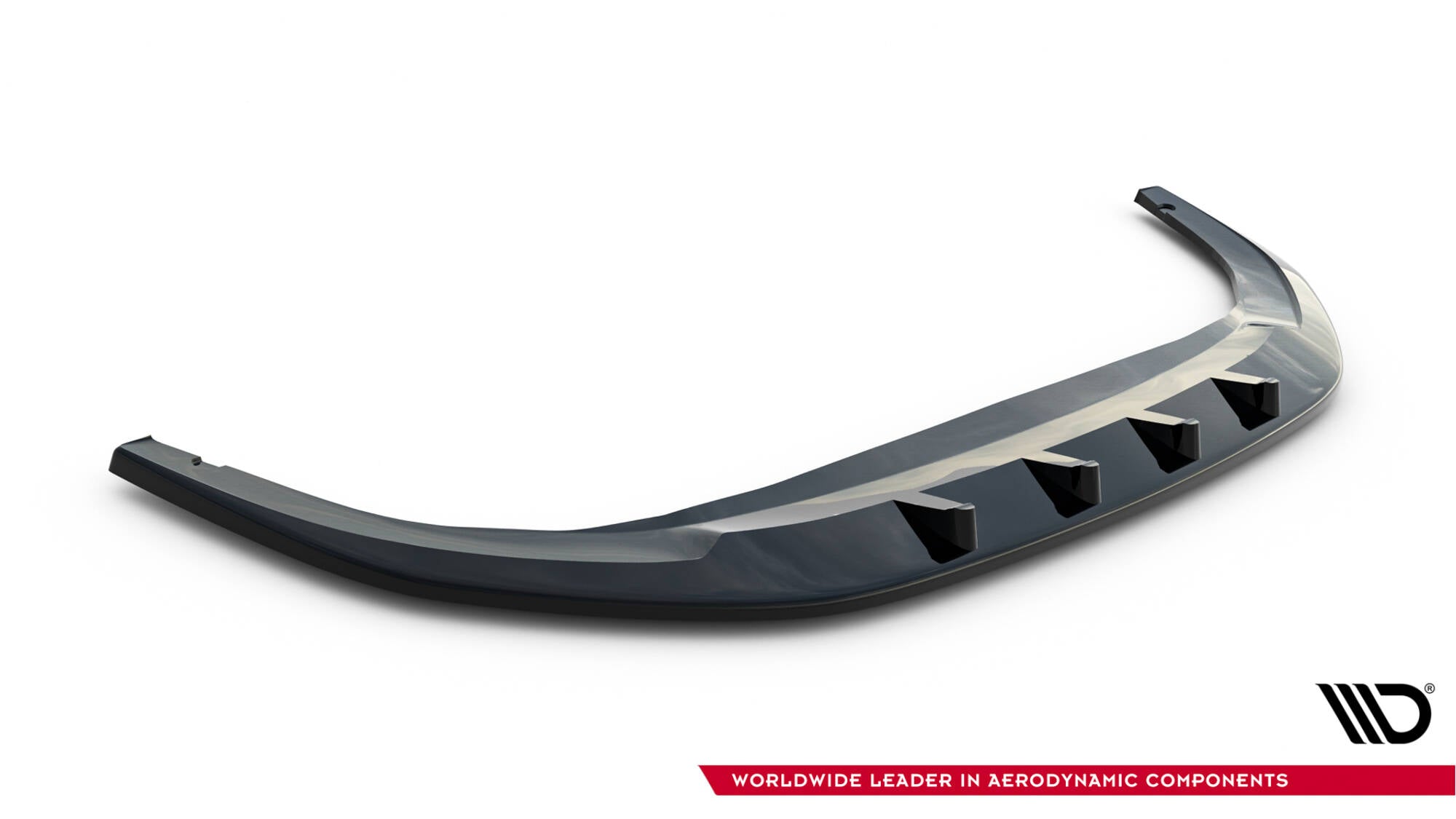 Maxton Design Street+ Spoilerlippe Front Ansatz V.1 passend für VW Golf GTI / GTE / R-Line Mk8 Facelift schwarz Hochglanz
