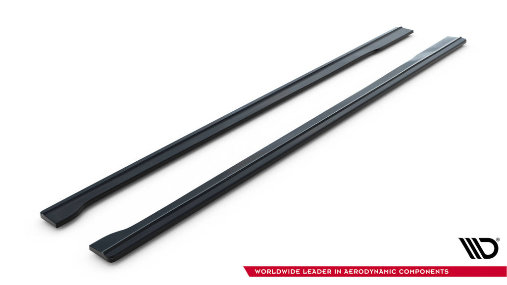 Maxton Design Street+ Seitenschweller Leisten passend für V.1 passend für Audi RS6 C7 / C7 Facelift schwarz Hochglanz
