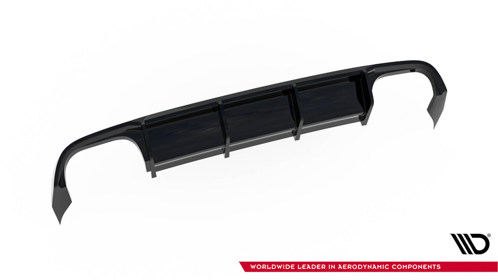 Maxton Design Diffusor Heck Ansatz passend für Cupra Leon ST Mk1 Facelift schwarz Hochglanz